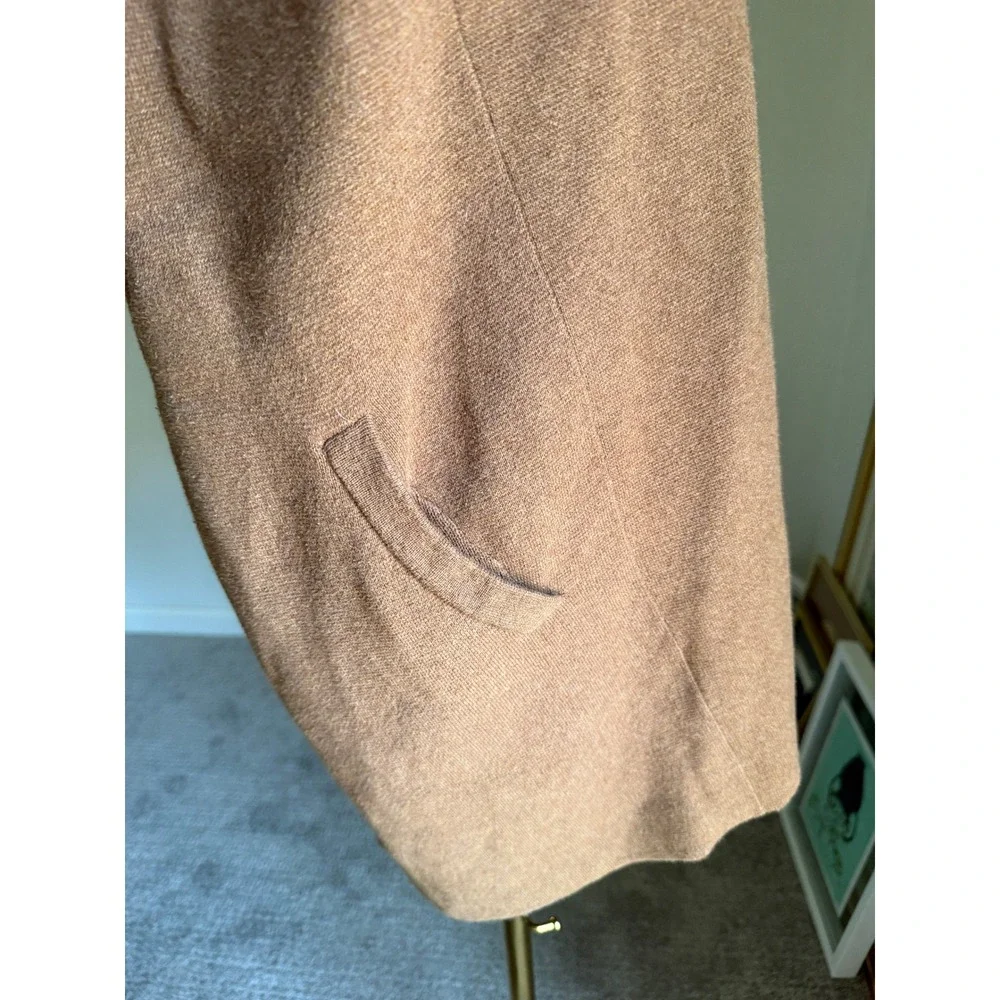 J.Crew Juliette Open Cardigan Sweater‎ Blazer Knit Tan Brown Cotton Blend XS